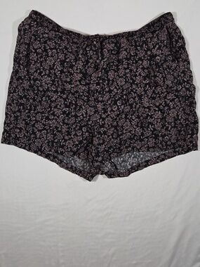 Torrid Womens Floral Print Shorts Pull On Drawstring Size 3